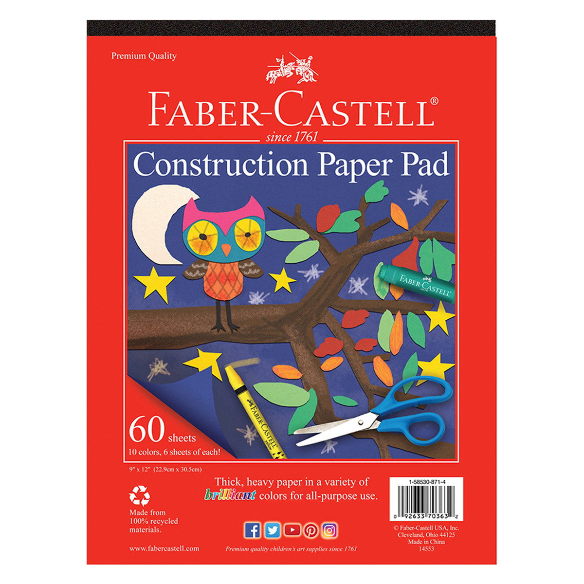 Faber-Castell Construction Paper Pad 9"x12" - (200015535)