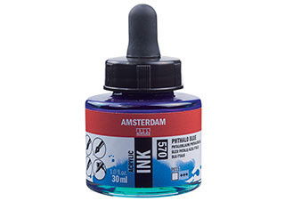 Amsterdam Acrylic Ink 30ml Phthalo Blue - (200027515)