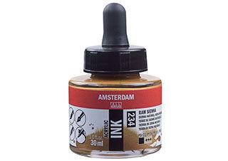 Amsterdam Acrylic Ink 30ml Raw Sienna - (200027522)