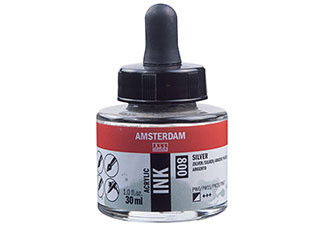 Amsterdam Acrylic Ink 30ml Silver - (200027527)