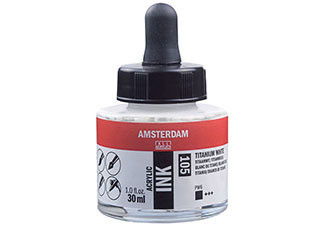 Amsterdam Acrylic Ink 30ml Titanium White - (200027529)