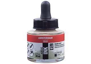 Amsterdam Acrylic Ink 30ml Warm Grey - (200027535)