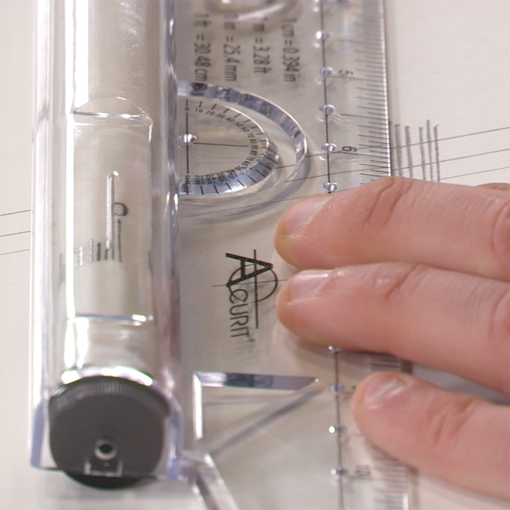 Acurit 12" Rolling Transparent Ruler