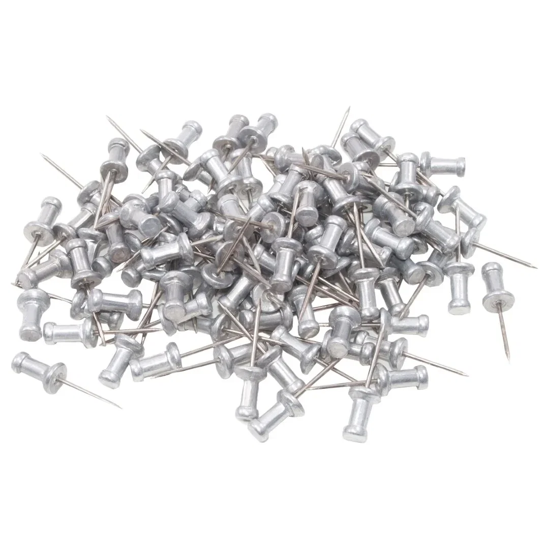 Advantus 5/8" Aluminum Push Pins Box of 100 - (1000084264)