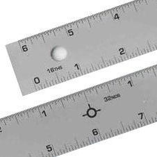 Alumicolor 24 inch Aluminum Straight Edge Ruler with Center Finding Back Alumicolor 24 inch Aluminum Straight Edge Ruler with Center Finding Back