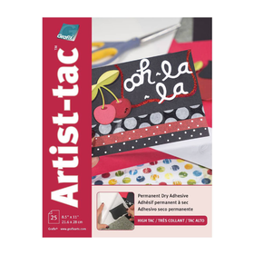 Grafix Artist-Tac Permanent Adhesive 25-Pack of 8.5 x 11 inch Sheets