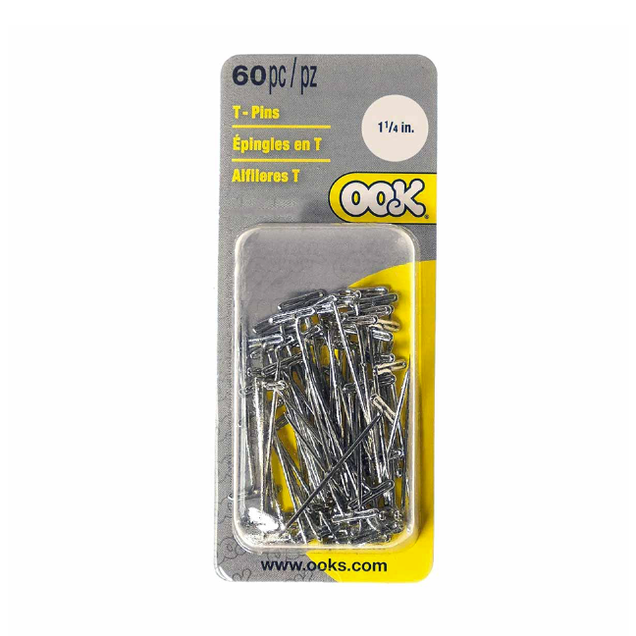 OOK T-Pin 1.25" Pack of 60 OOK T-Pin 1.25" Pack of 60