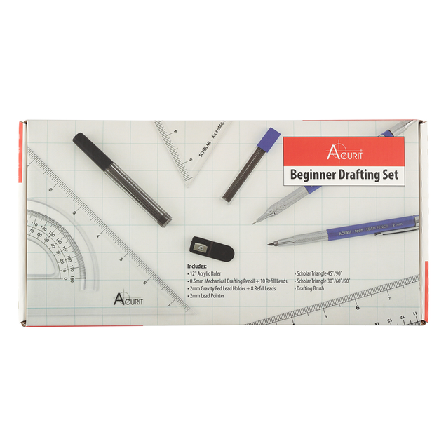 Acurit 7 Piece Beginner Drafting Set Acurit 7 Piece Beginner Drafting Set