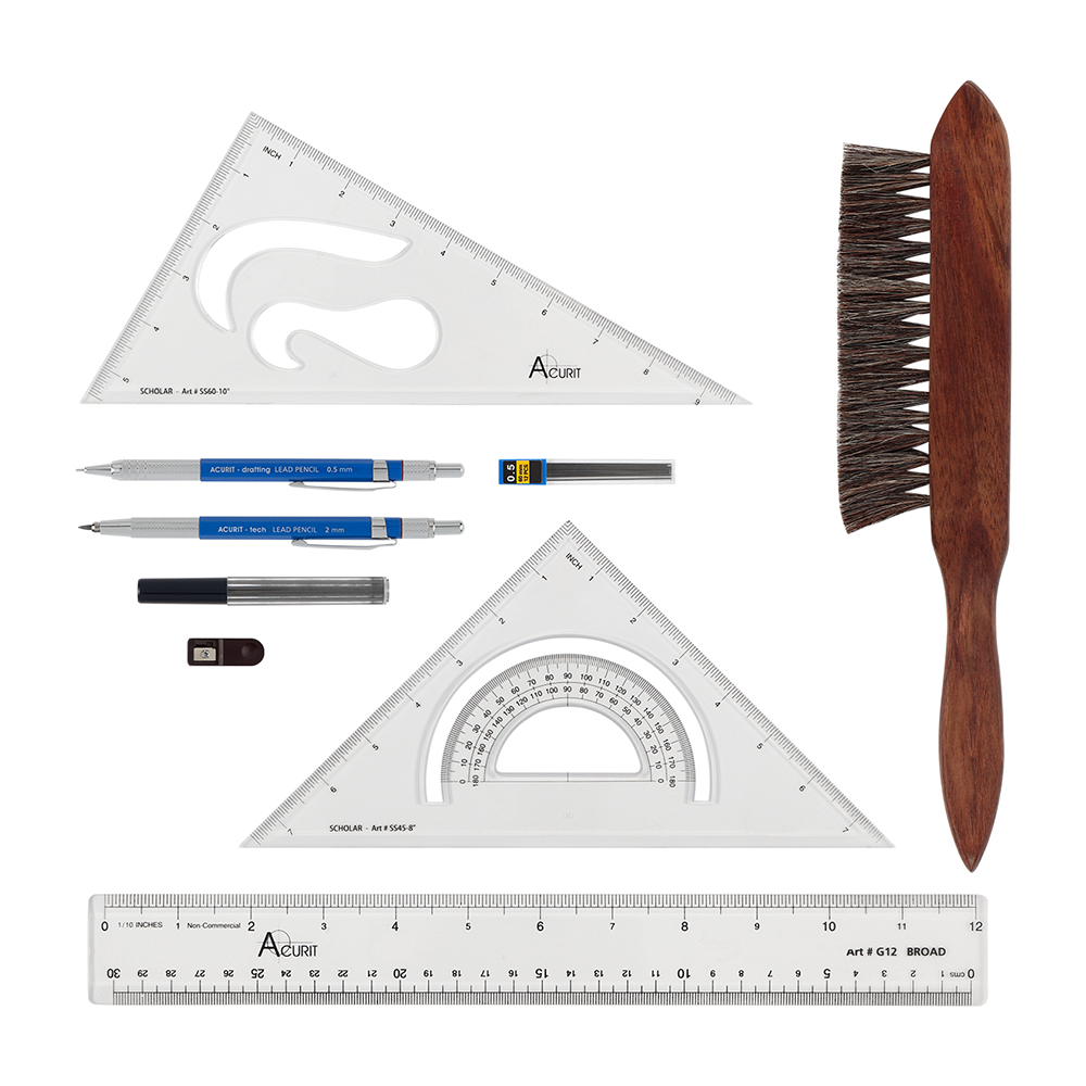 Acurit 7 Piece Beginner Drafting Set