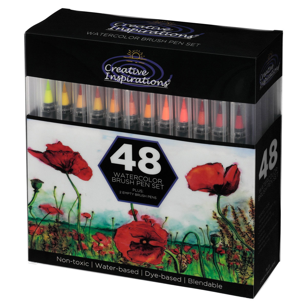 Creative Inspirations Watercolor Ink Brush Pen Set of 48