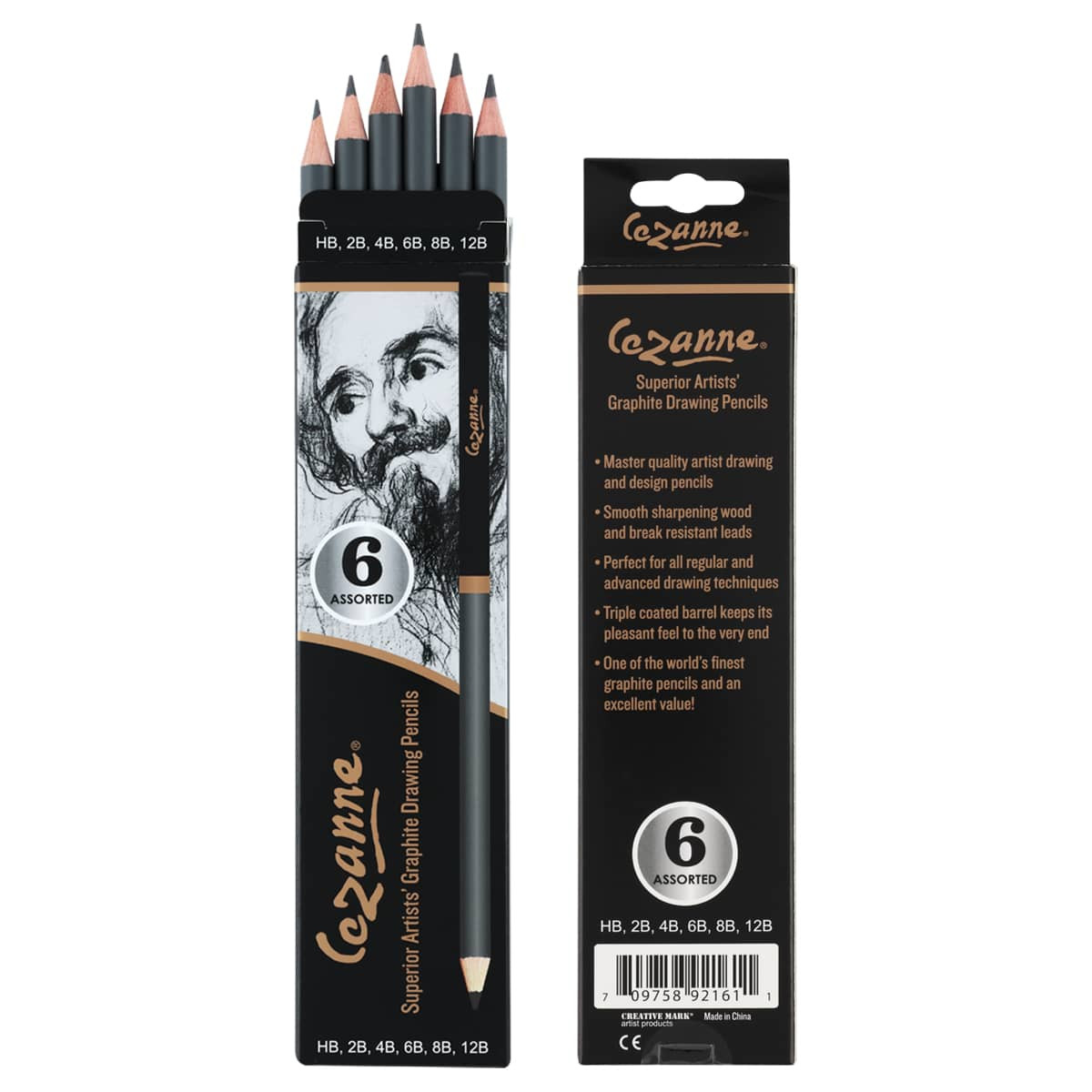 Creative Mark Cezanne Graphite Pencil 6 Assorted Grades Set - (92161)