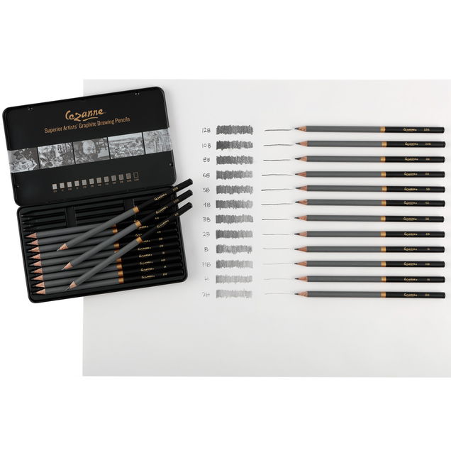 Creative Mark Cezanne Graphite Pencil Tin 12 Assorted Grades Set - (89717) Creative Mark Cezanne Graphite Pencil Tin 12 Assorted Grades Set - (89717)