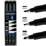 Creative Mark Set of 3 Super Black Permanent Fineliners - (89723)