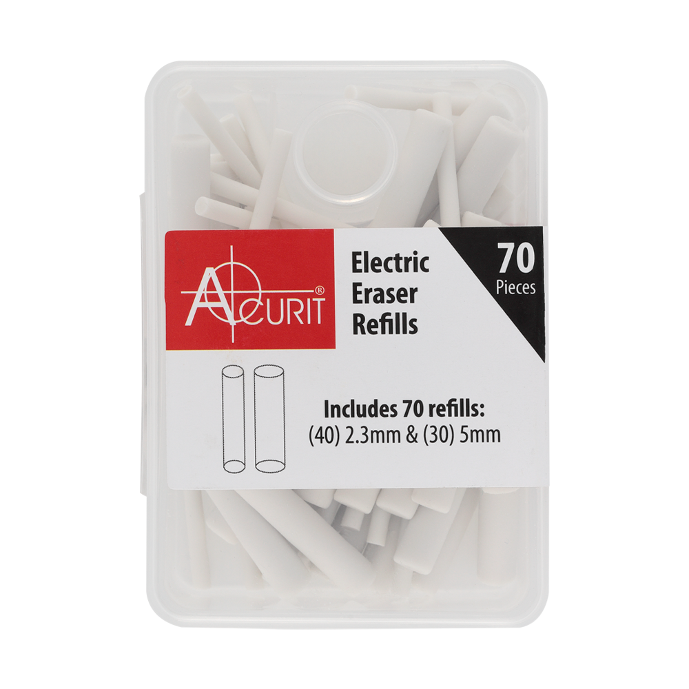Acurit Electric Eraser Refills Assorted Pack of 70