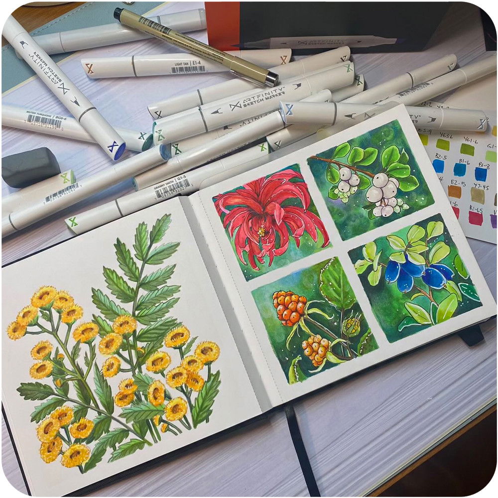 Artfinity Alcohol Dual-Tip Sketch Markers