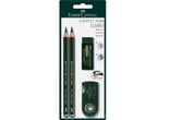 Faber-Castell 9000 Jumbo Graphite Pencil 2pk with Sharpener and Eraser
