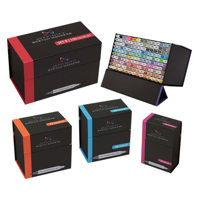 Artfinity Alcohol Dual-Tip Sketch Marker Sets Artfinity Alcohol Dual-Tip Sketch Marker Sets