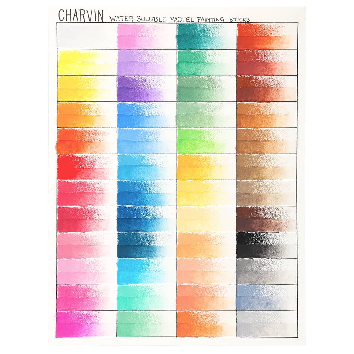 Charvin Watersoluble Pastel Painting Sticks Set of 48