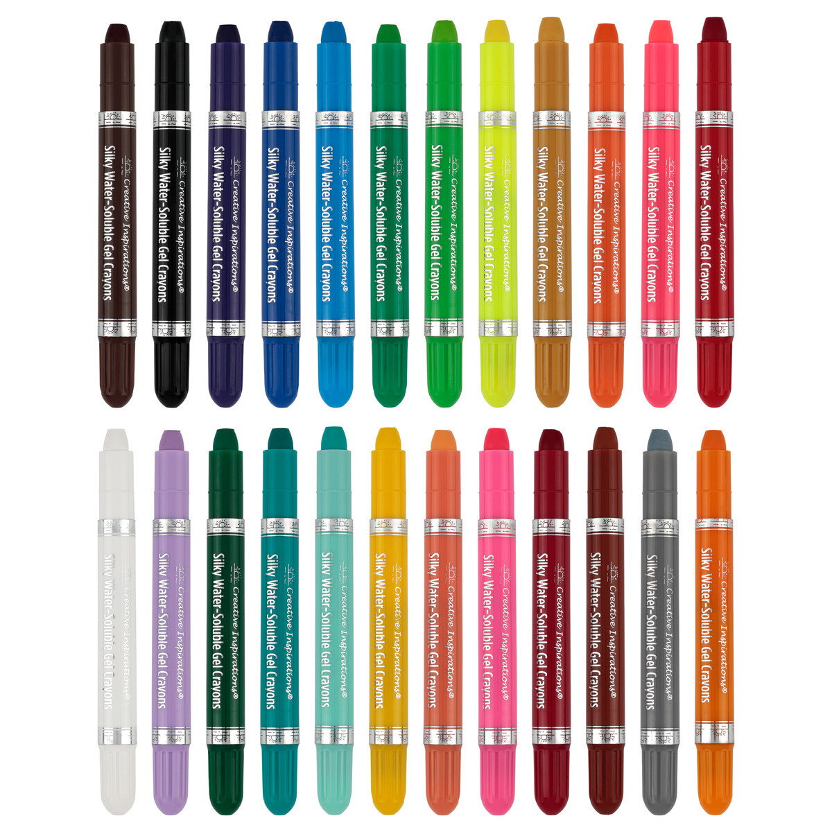Creative Inspirations Silky Water-Soluble Crayons Set of 24