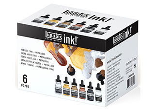 Liquitex Professional Acrylic Ink Metallics 30ml Set of 6