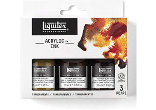 Liquitex Acrylic Ink Set of 3 Transparent Colors&nbsp;mL