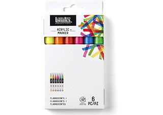 Liquitex Fluorescent Paint Marker Fine Set of 6