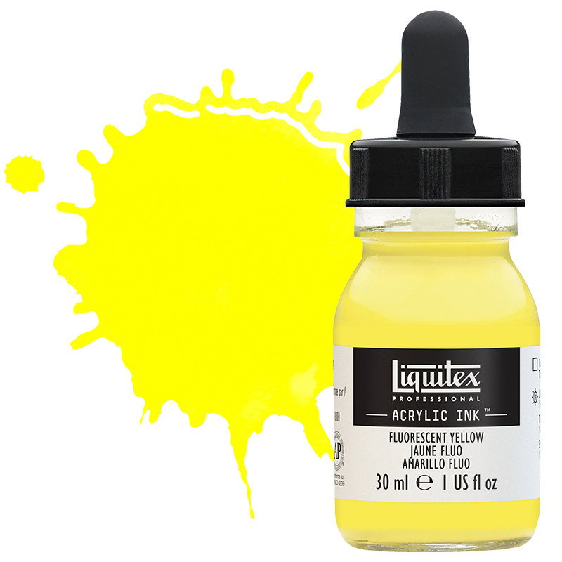 Liquitex Professional Acrylic Ink 30mL Fluorescent Yellow - (200036289)