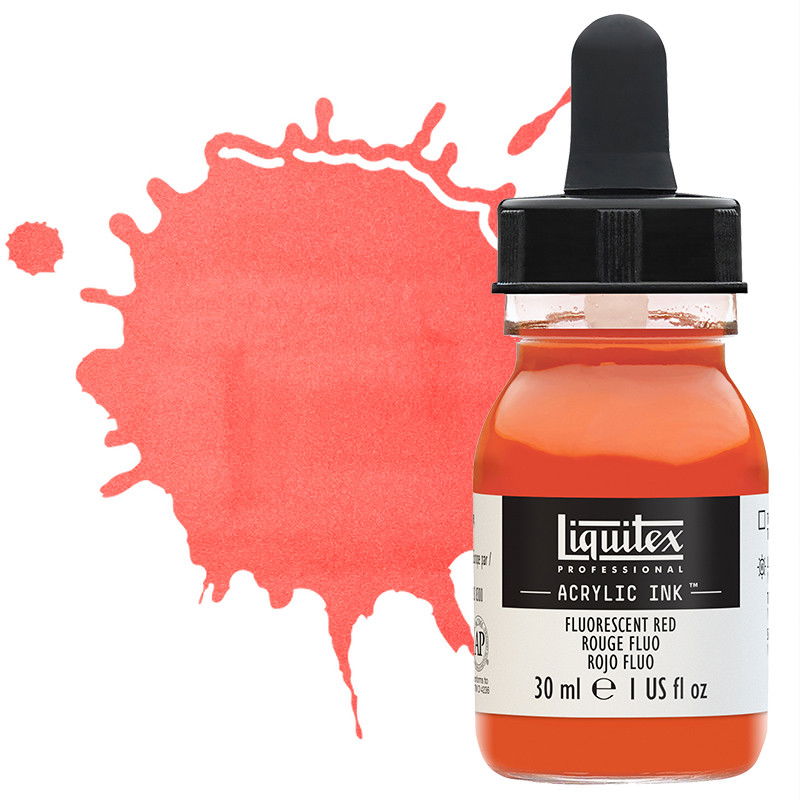 Liquitex Professional Acrylic Ink 30mL Fluorescent Red - (200036288)