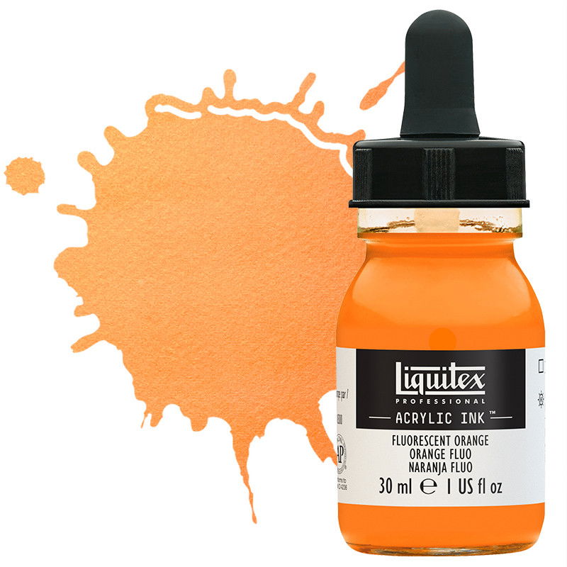 Liquitex Professional Acrylic Ink 30mL Fluorescent Orange - (200036286)