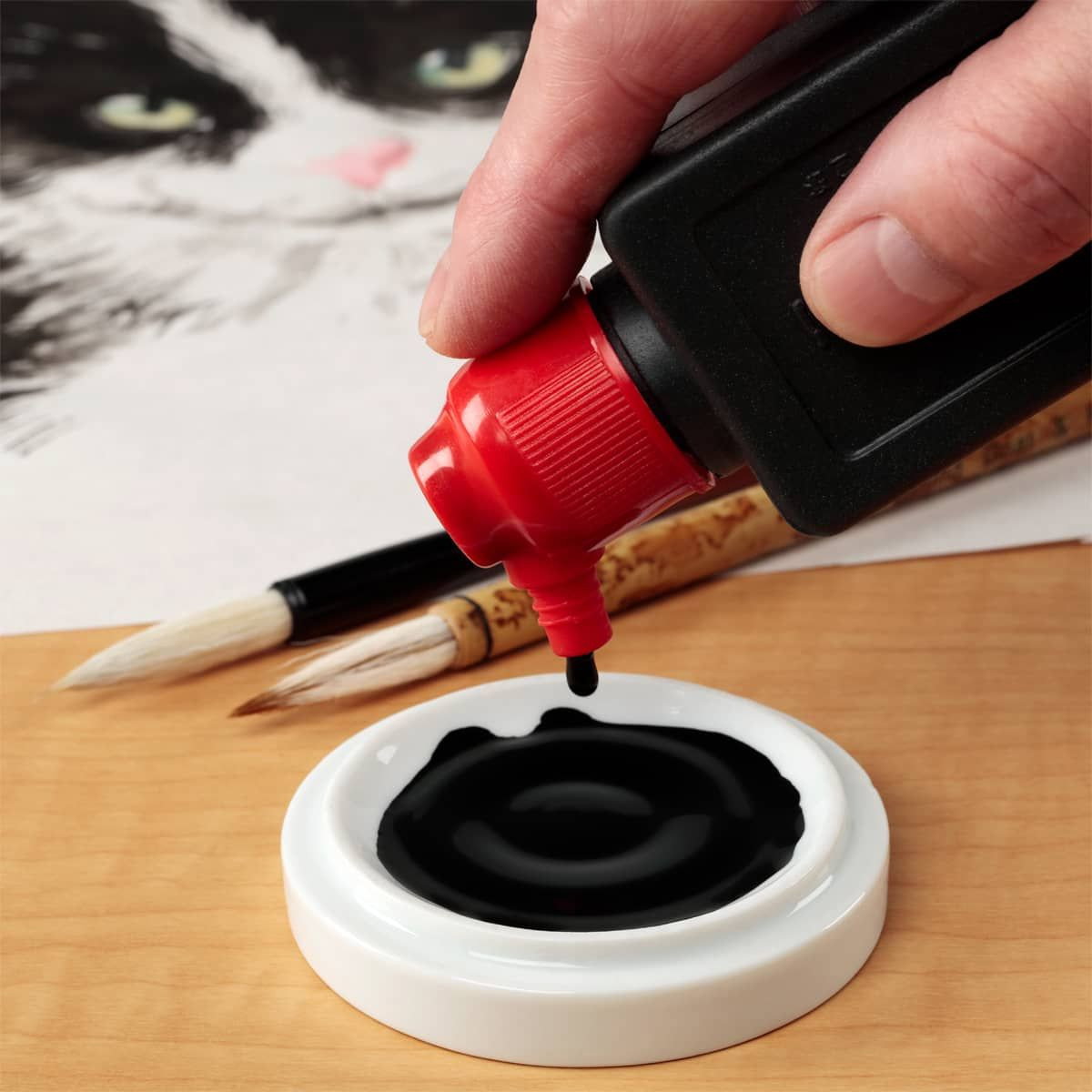 Creative Mark Lian Zhen Black Ink 100gm Bottle - (85703)