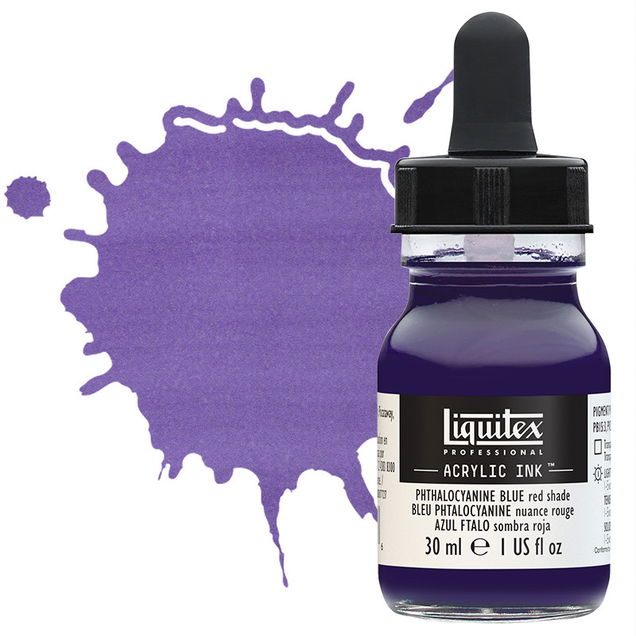 Liquitex Professional Acrylic Ink 30mL Phthalocyanine Blue (Red Shade) - (200036294) Liquitex Professional Acrylic Ink 30mL Phthalocyanine Blue (Red Shade) - (200036294)
