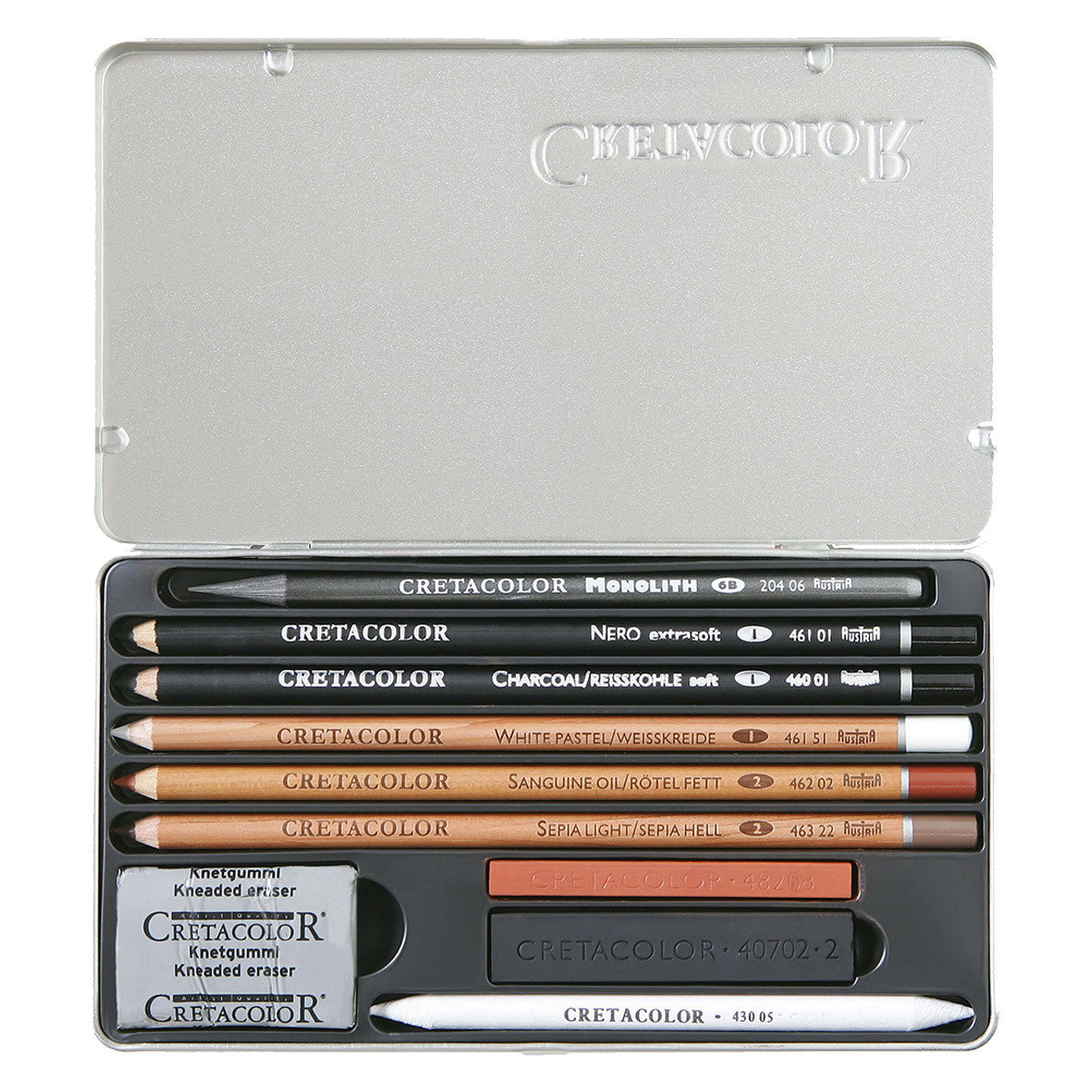 Cretacolor Artino Basic Drawing Tin Set of 10 - (67960)