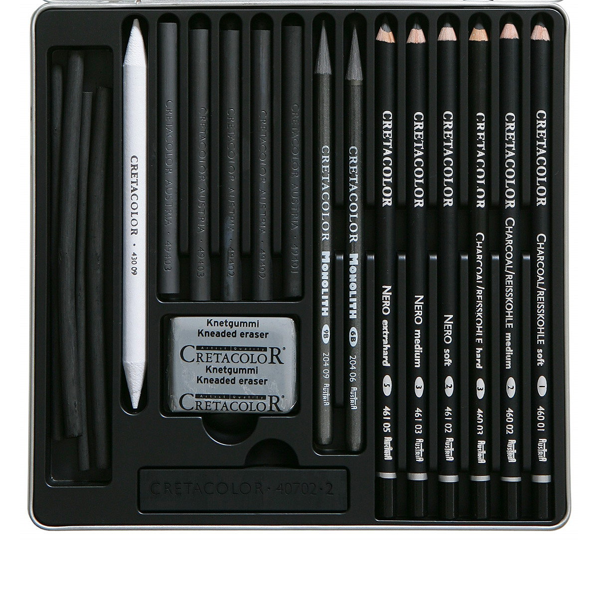 Cretacolor Black Box Drawing Tin Set - (56000)