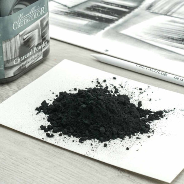 Cretacolor Charcoal Powder 175g Jar - (76664) Cretacolor Charcoal Powder 175g Jar - (76664)
