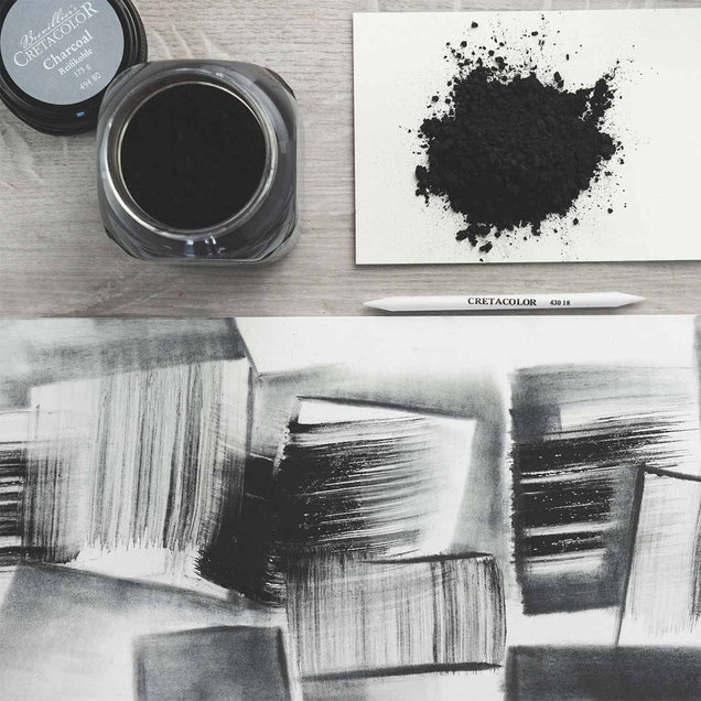 Cretacolor Charcoal Powder 175g Jar - (76664) Cretacolor Charcoal Powder 175g Jar - (76664)