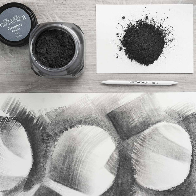 Cretacolor Graphite Powder 150gm Jar - (76663) Cretacolor Graphite Powder 150gm Jar - (76663)