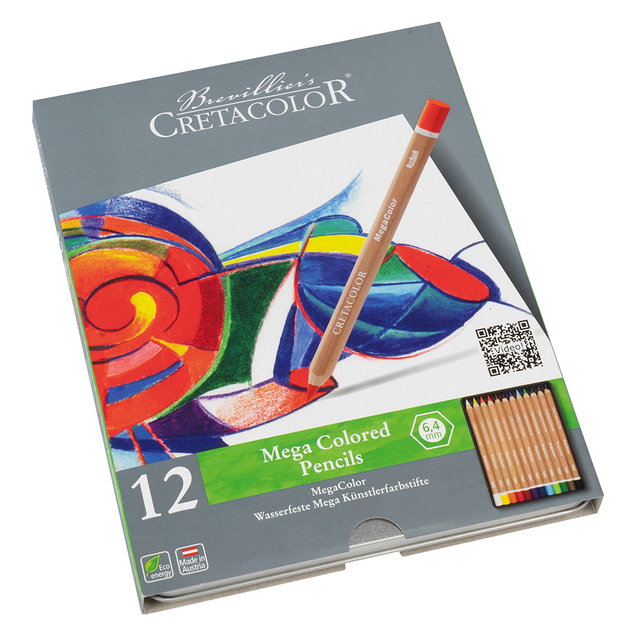 Cretacolor Megacolor Pencil Tin Set of 12 Colors - (200031574) Cretacolor Megacolor Pencil Tin Set of 12 Colors - (200031574)