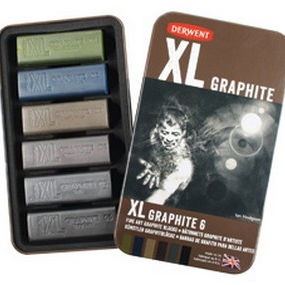Derwent XL Graphite Blocks Tin Set of 6 Derwent XL Graphite Blocks Tin Set of 6