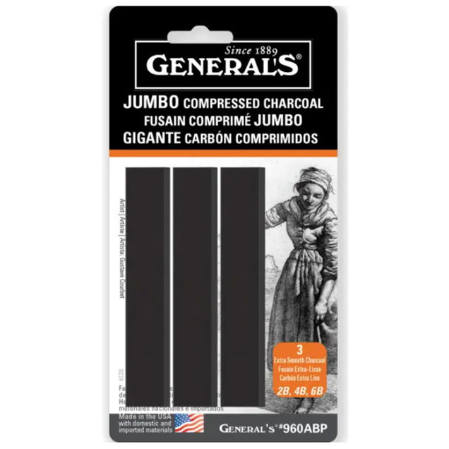General Pencil Compressed Charcoal General Pencil Compressed Charcoal