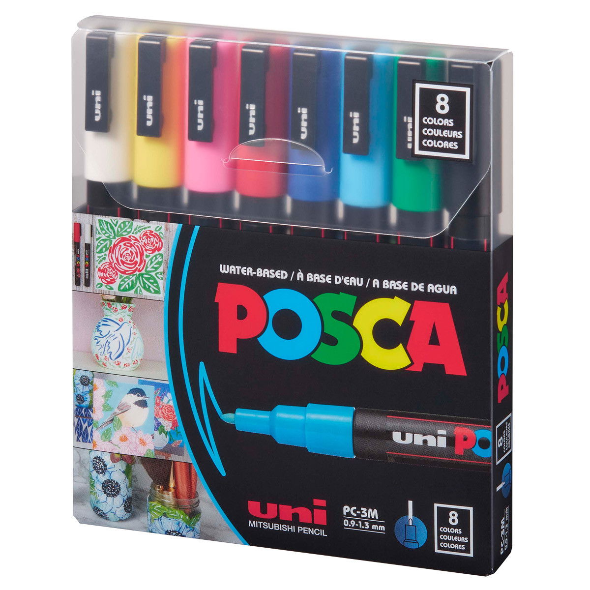 POSCA Paint Marker Fine Tip Set of 8 Basic Colors