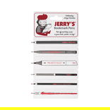 Jerrys Bookmark Card of 6 Paper Pens with Black Ink