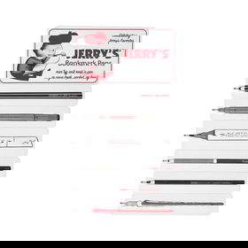 Jerrys Bookmark Card of 6 Paper Pens with Black Ink