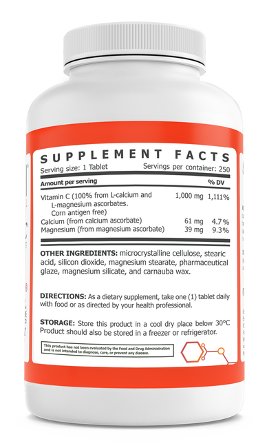 Vitamin C Buffered Tablets - 250 Ct.