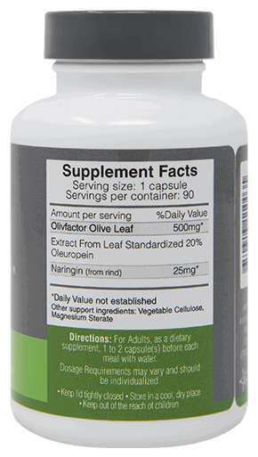 OLIVFACTOR - The Original Olive Leaf Extract - 500 mg, 90 caps