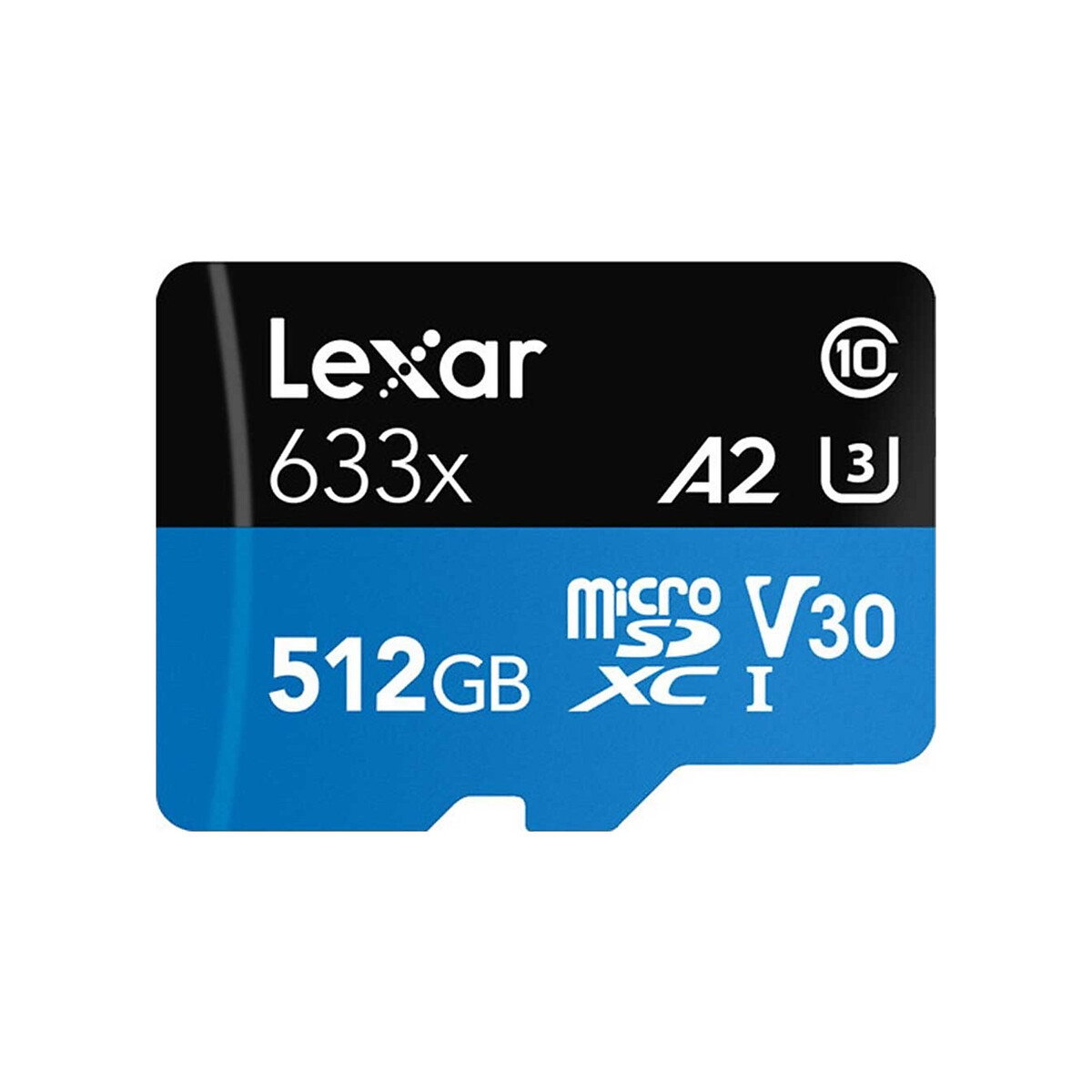 Lexar - 512GB High-Performance 633x UHS-I microSDXC Memory Card with SD Adapter