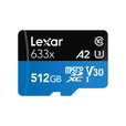Lexar - 512GB High-Performance 633x UHS-I microSDXC Memory Card with SD Adapter Lexar - 512GB High-Performance 633x UHS-I microSDXC Memory Card with SD Adapter