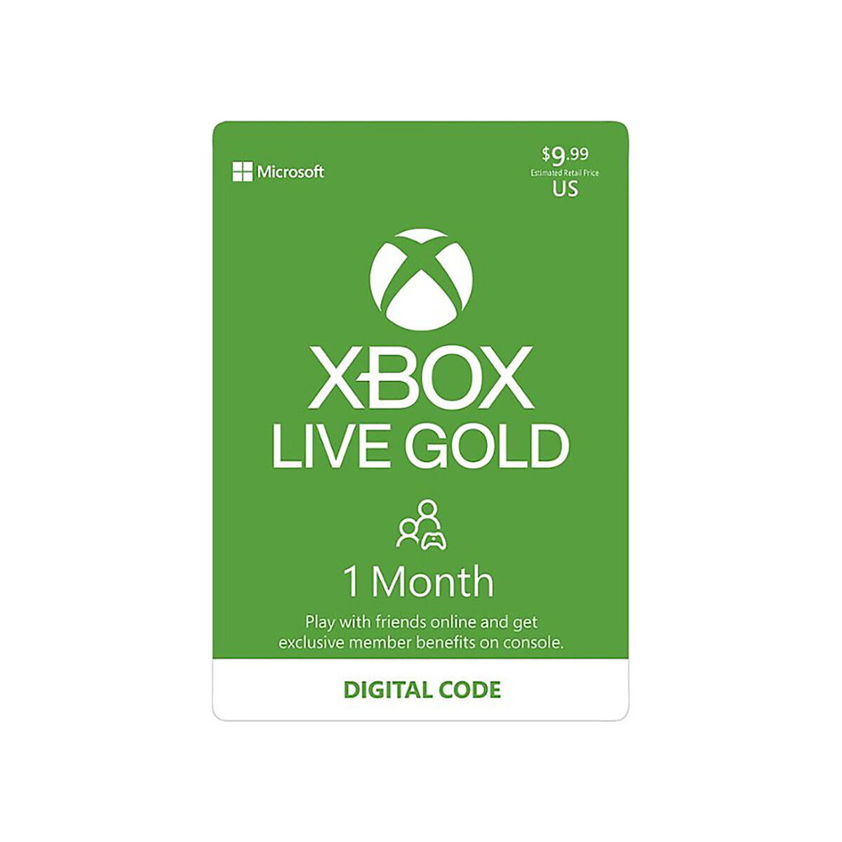 Xbox - Live 1 Month Subscription Card