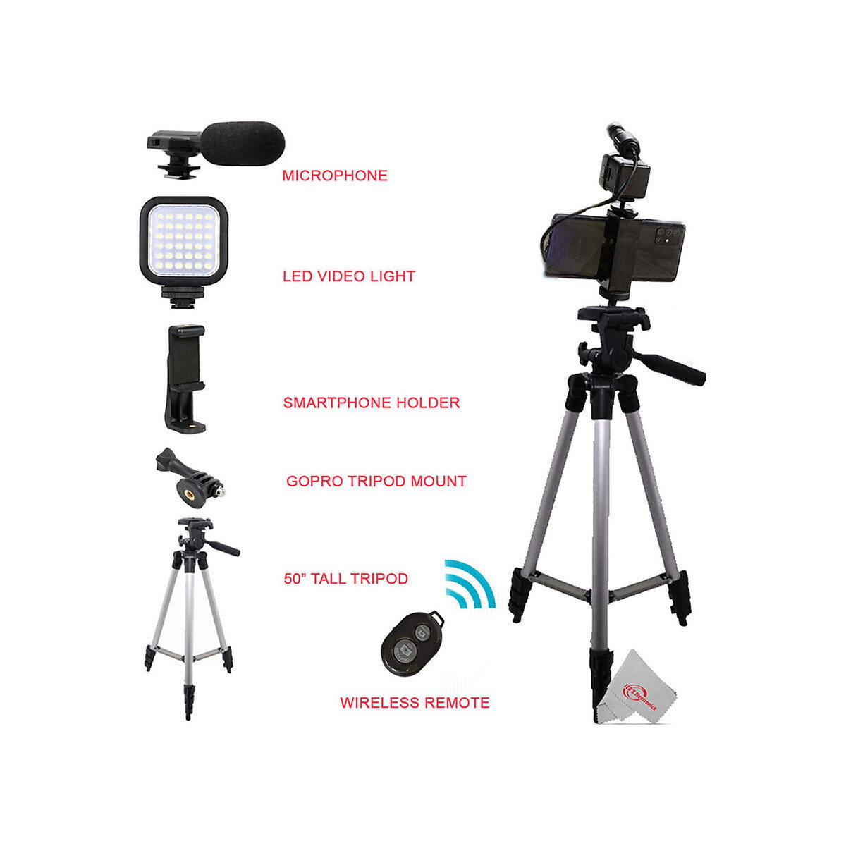 Vivitar - Ultimate Essential Universal Vlogging Kit