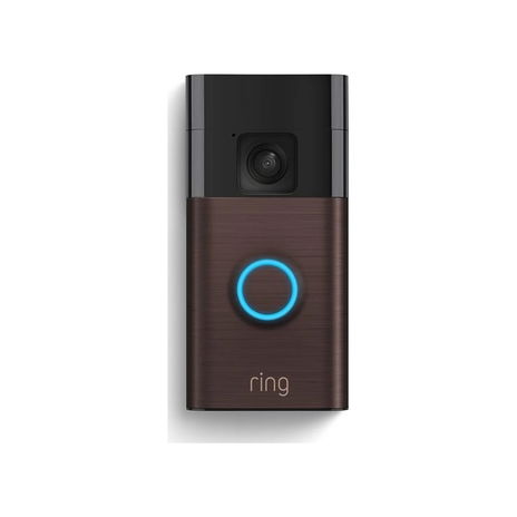Ring - Battery Powered Video Doorbell, Two Way Talk - Bronze