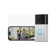 Ring - Battery Powered Video Doorbell, Two Way Talk - Silver Ring - Battery Powered Video Doorbell, Two Way Talk - Silver